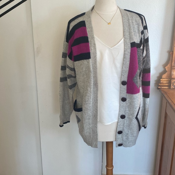 Classic directions Sweaters - Angora lambs wool cardigan sweater
